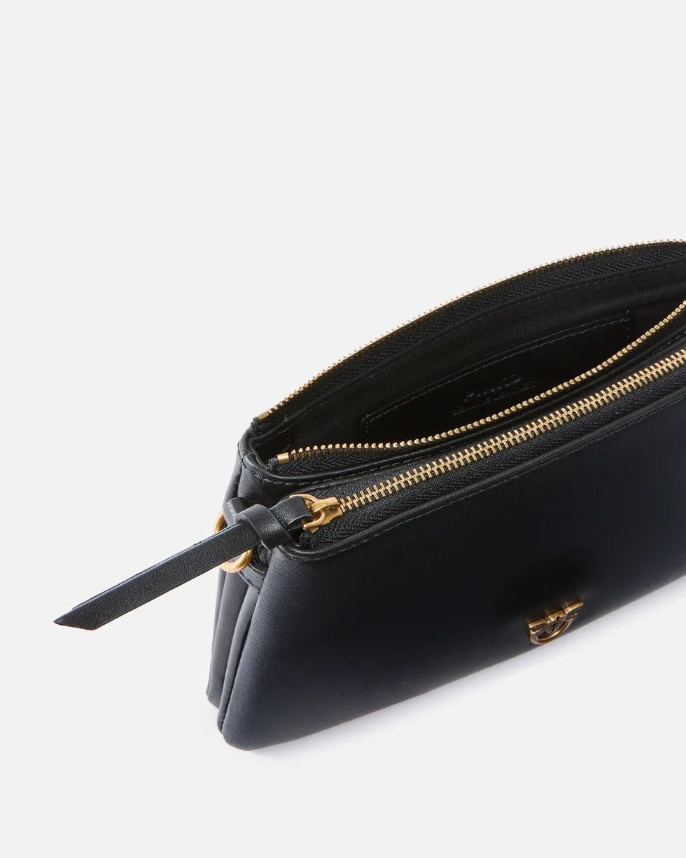 Pinko Mini Double 105359 Borsa Donna Nero Antique Gold