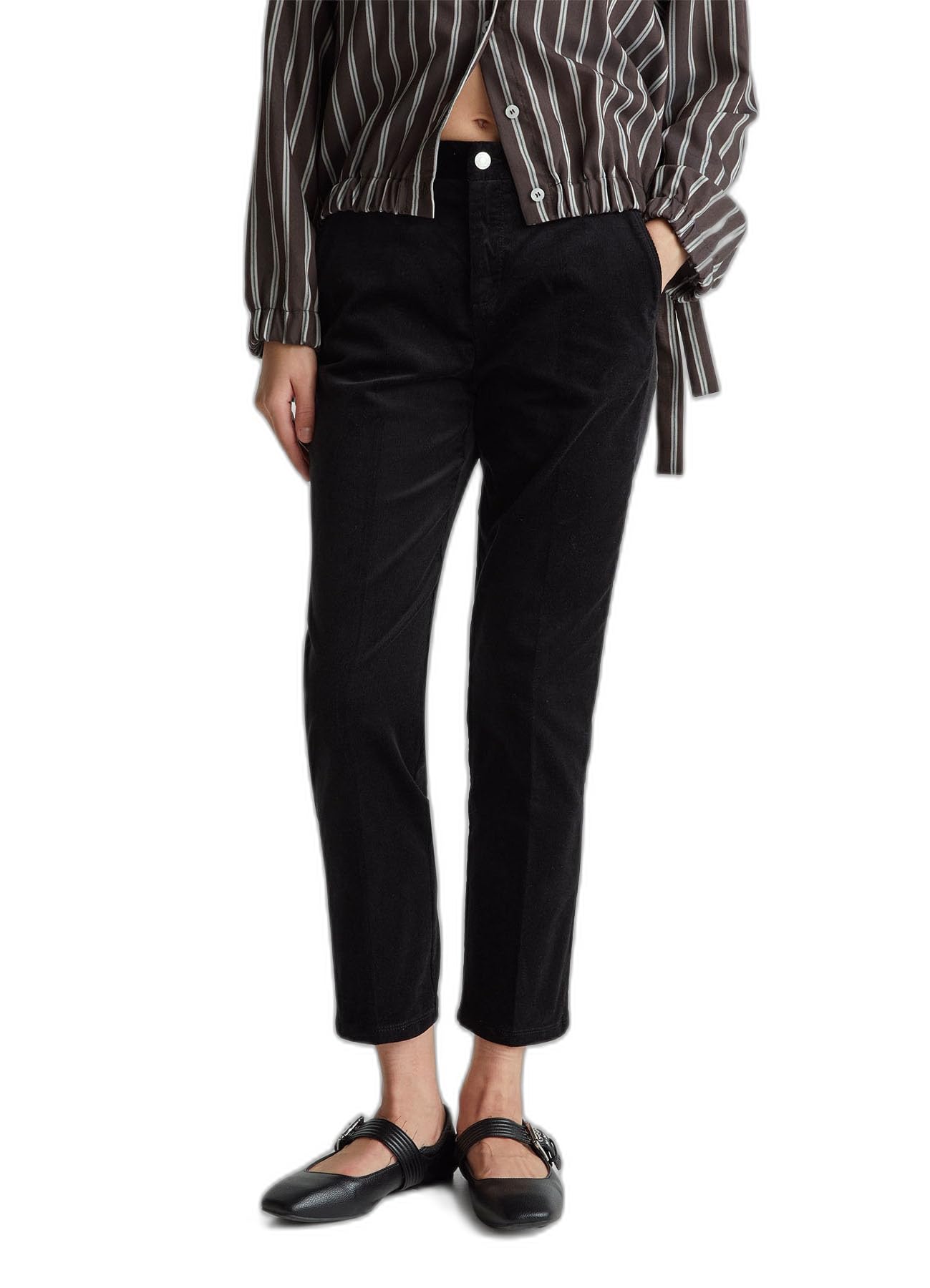 Benetton 4MIQDF07W pantalone donna blu gamba dritta