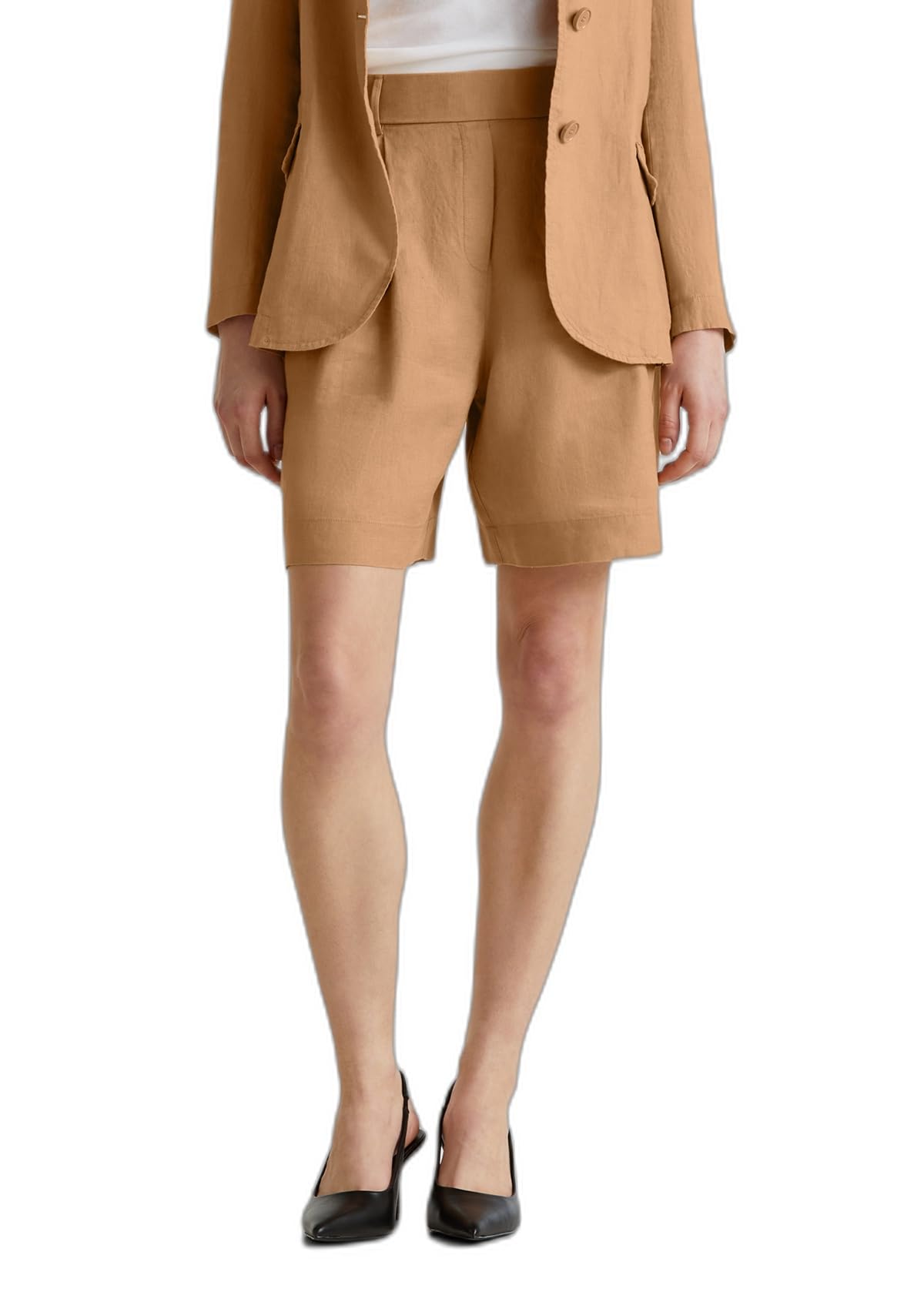 Benetton 4aghd901v Bermuda Donna Beige Lino Morbida
