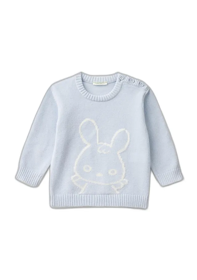 Benetton Maglia Ciniglia Coniglio Bimbo Neonato