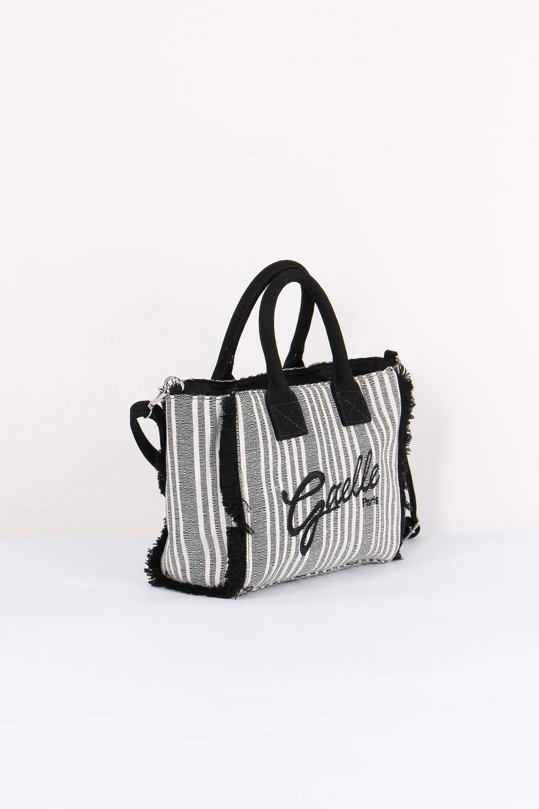 Gaelle Paris GAACW03191 shopper nero righe cotone