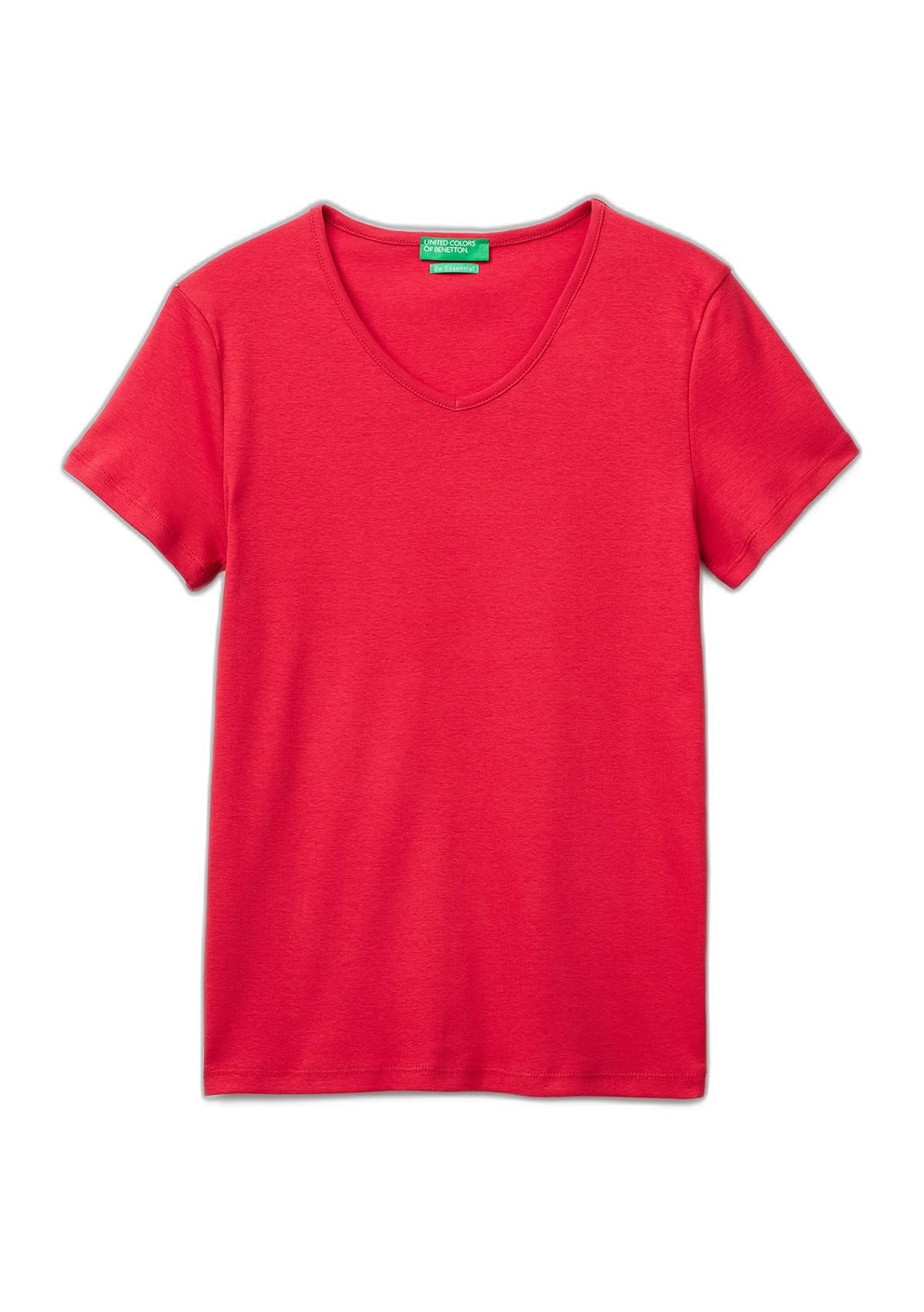 Benetton 3ga8d4029 T-Shirt Donna Beige Slim XXS