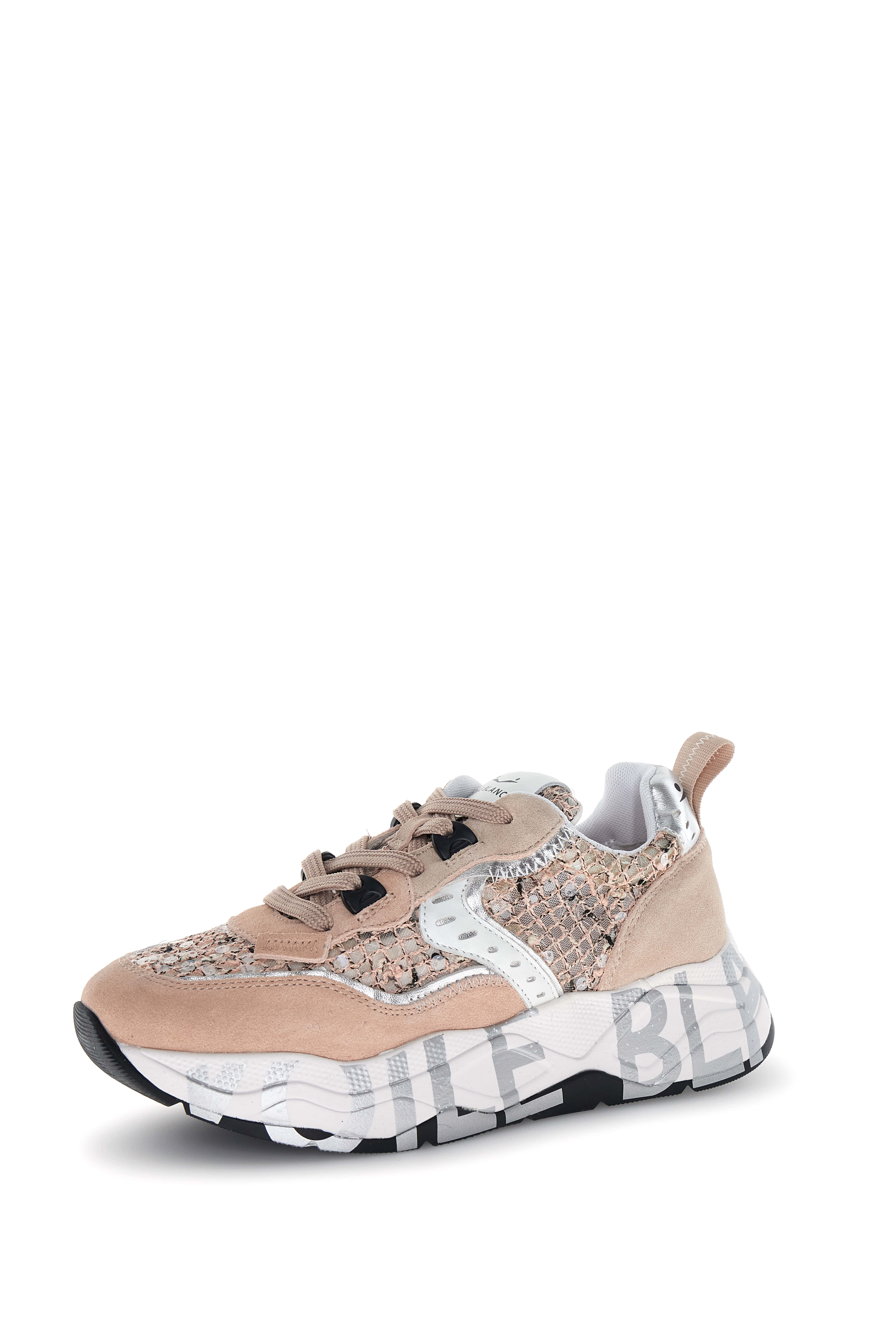 Voile Blanche Club 105 201981803 sneakers rosa bianco argento