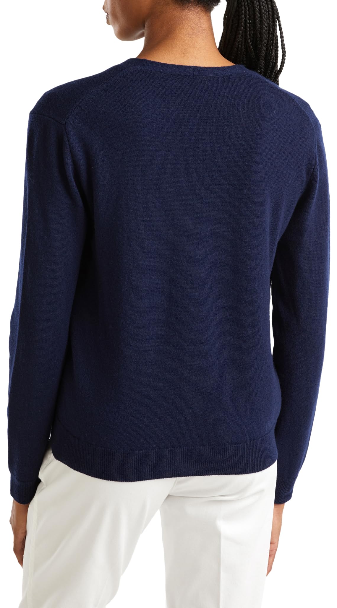 Benetton 1002d6879 Cardigan Donna Manica Lunga Blu