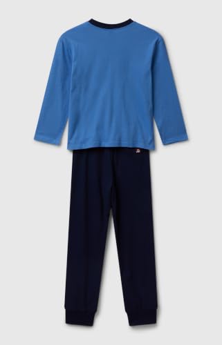 Benetton 3VR50P08V pigiama bambino cotone blu taglia S