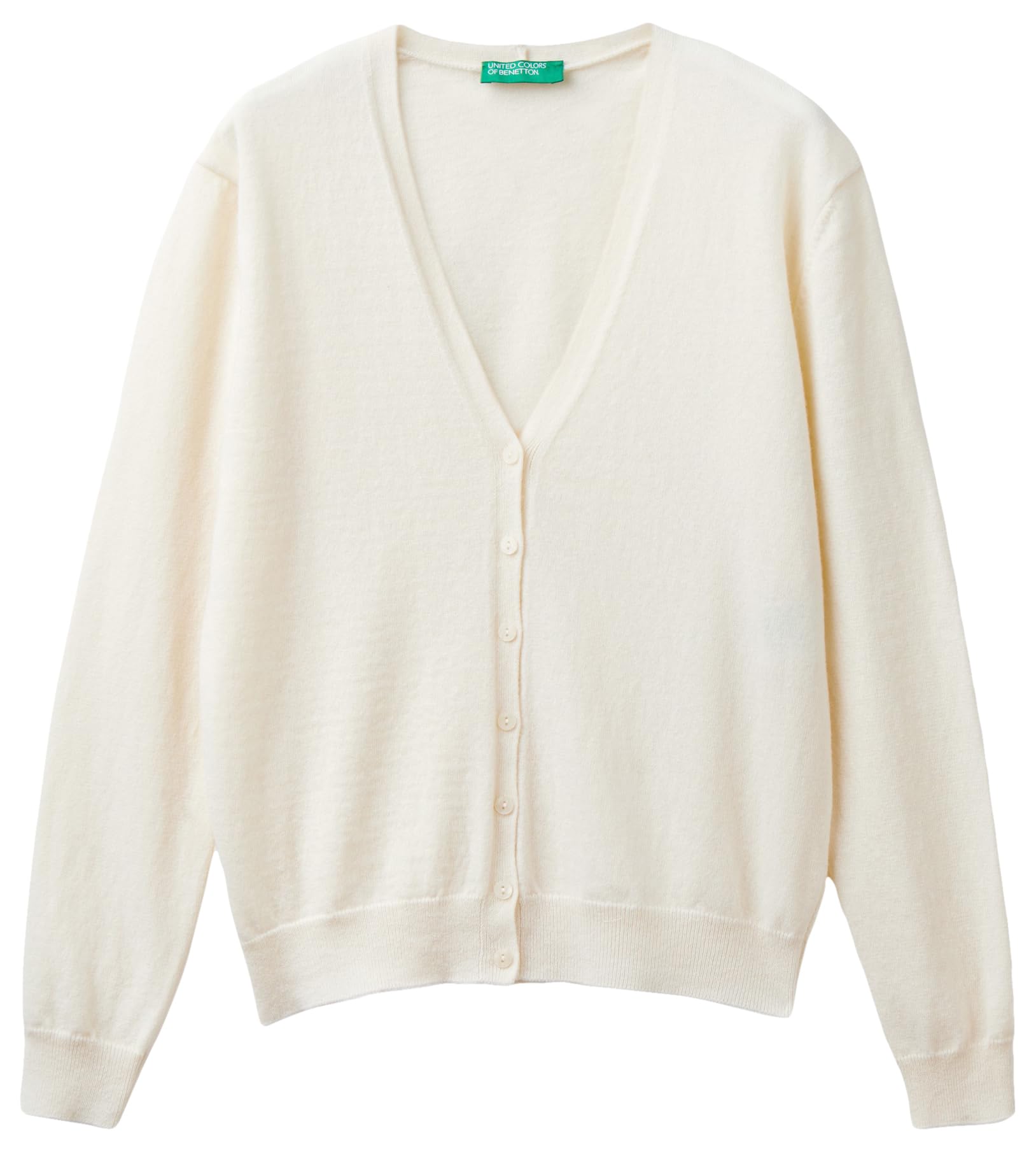 Benetton 1002d6879 Cardigan Donna L in Lana Merino