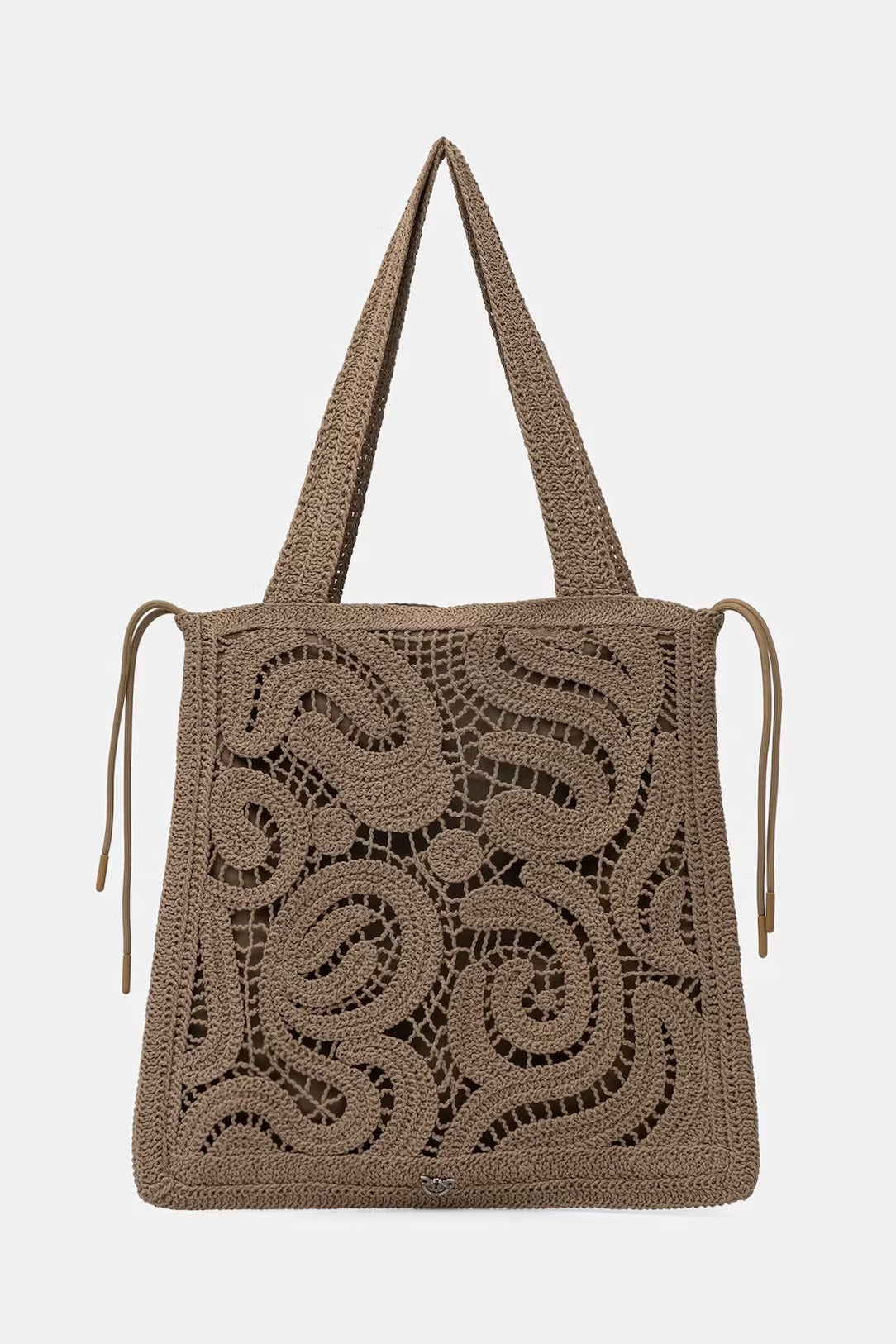 Pinko 106938 A3CE Shopper Marrone Crochet