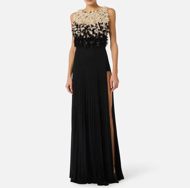 Elisabetta Franchi Red Carpet ABR4462E2 abito Nero/Burro tulle