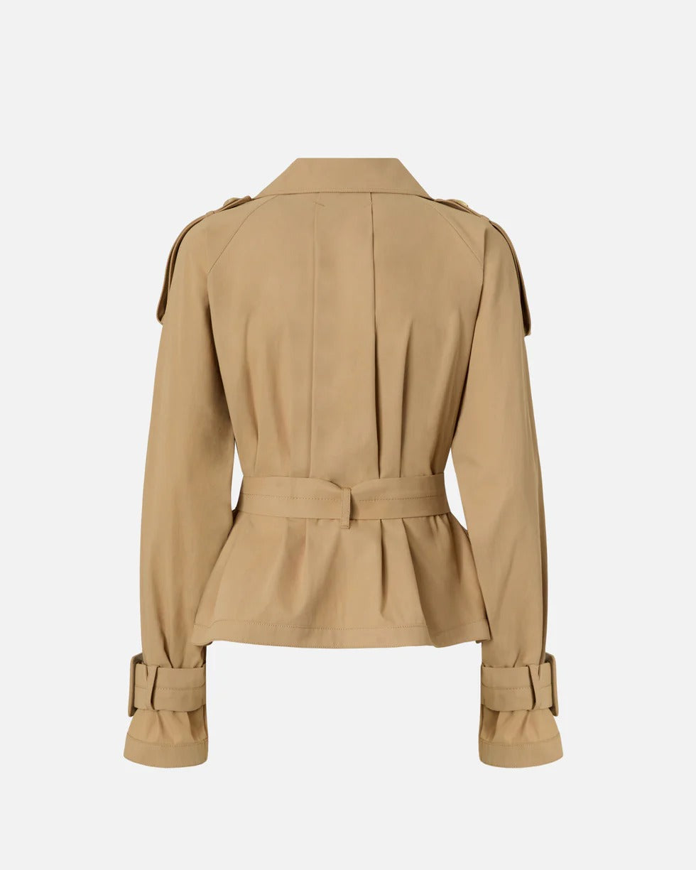 Pinko Tanya 106165 A2ER Trench Corto Beige cotone