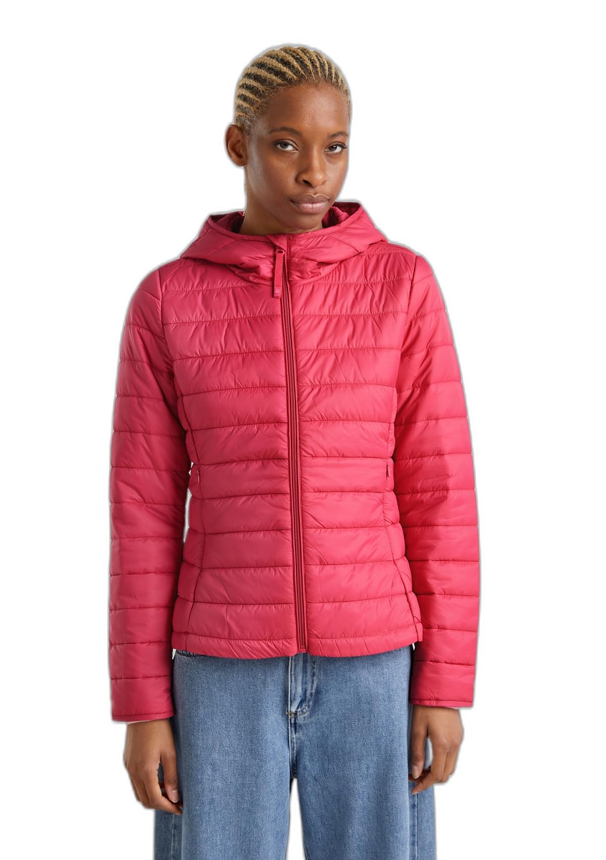 Benetton 2twddn07o Giubbotto Donna Rosa Nylon