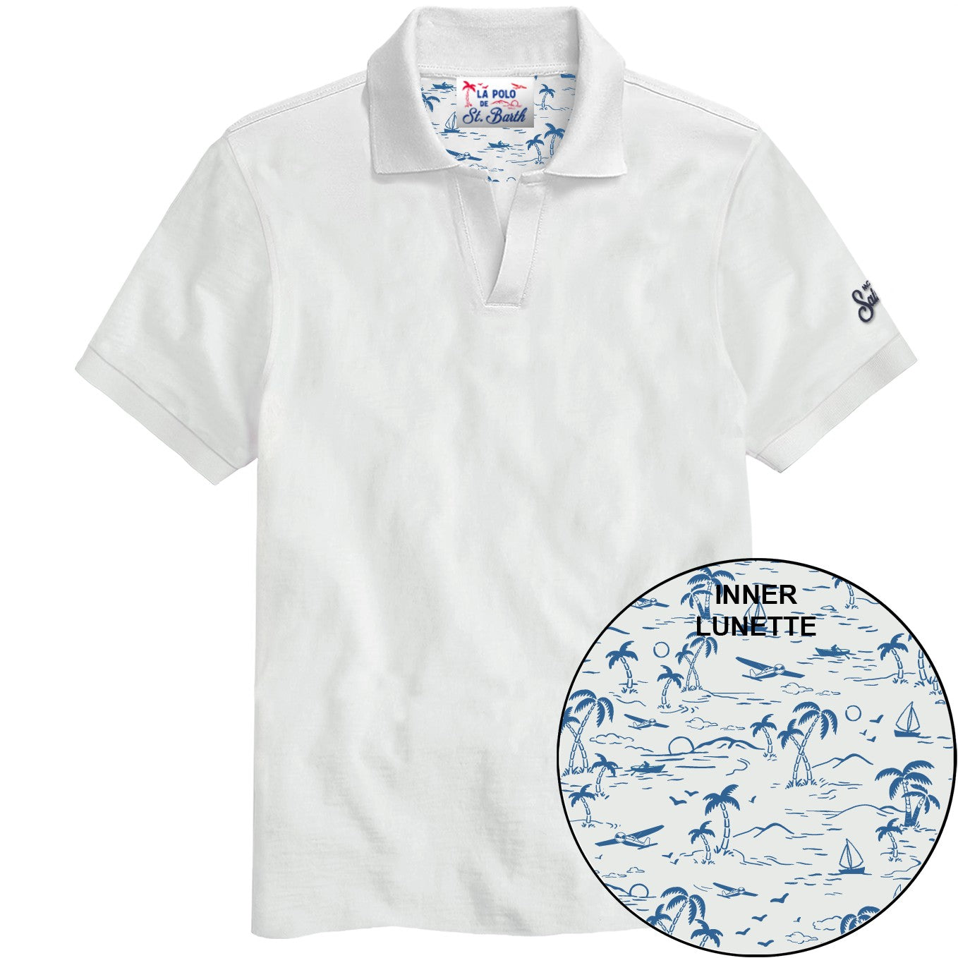 MC2 Saint Barth Charles Polo Uomo White Cotone