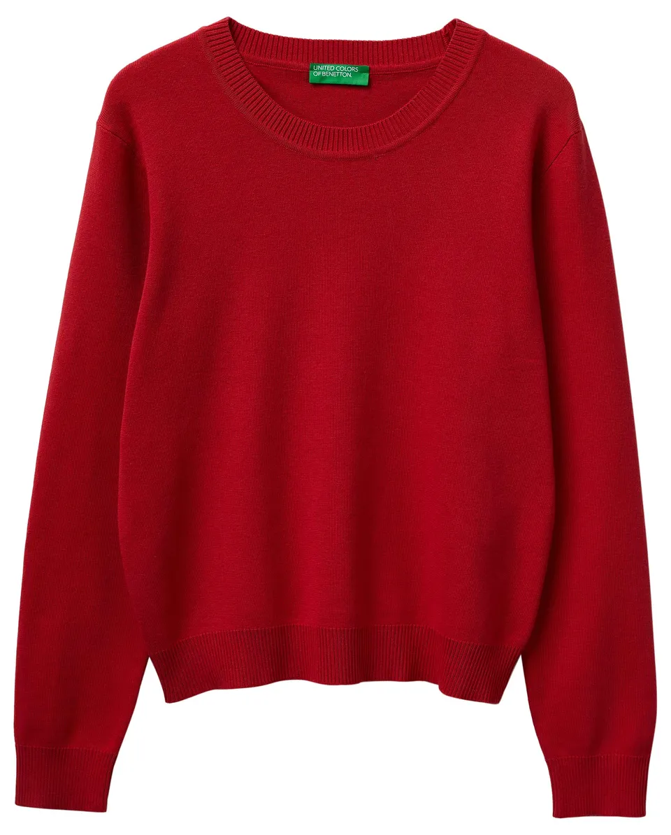 Benetton Maglieria 1C19D10FV Maglione Donna Tinta Unita Regular