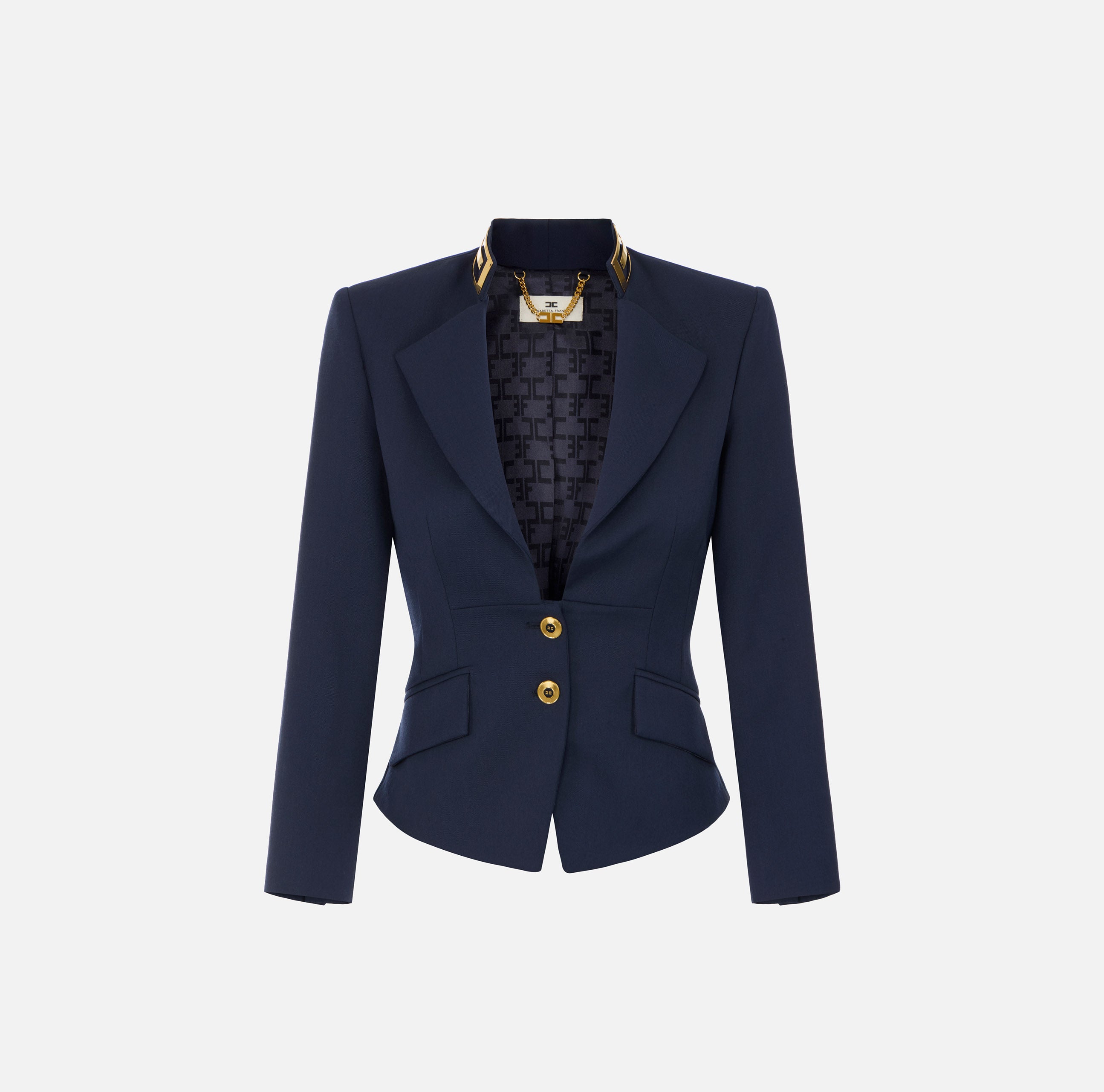 Elisabetta Franchi GI24966E2 giacca navy gabardina