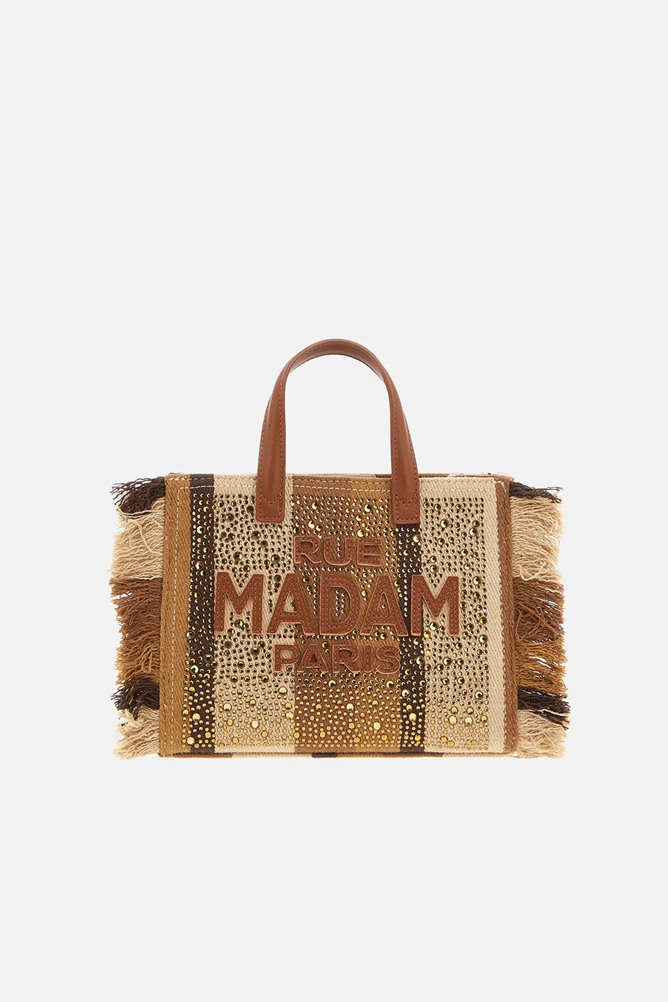 Rue Madam Casablanca 1529 tote bag Stripes Brown