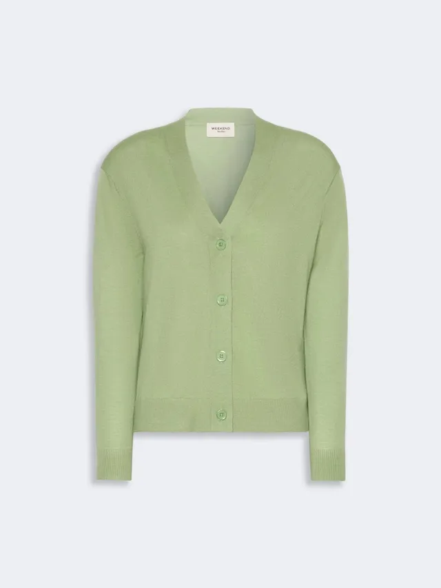 Weekend Max Mara Torre cardigan donna pistacchio lana