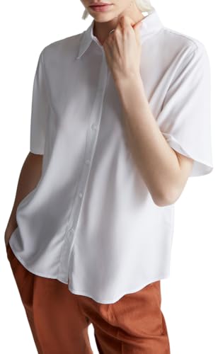 United Colors of Benetton 5WPWDQ0B1 Camicia Donna Bianco XXS