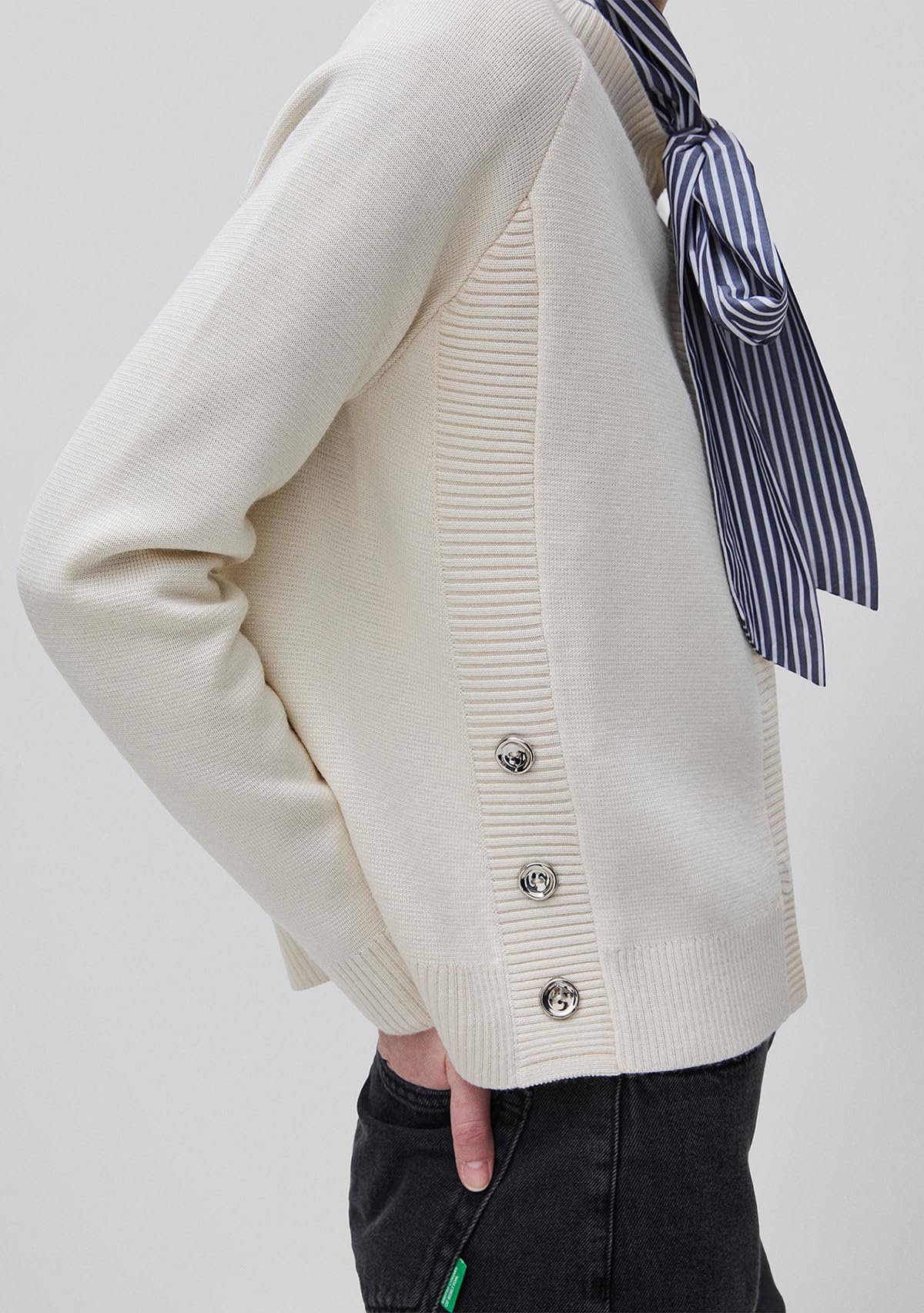 Benetton Maglieria 1j9yd10g0 Cardigan Donna XS Bianco