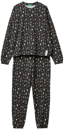Benetton 32qh3p04e Set Pigiama Donna Maglia+Pantalone