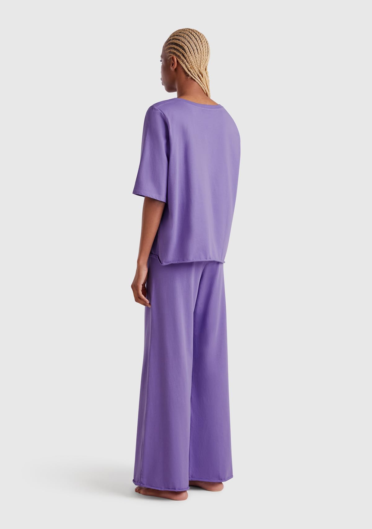 Benetton 35vb3p03p pigiama donna XS maglia+pantalone cotone