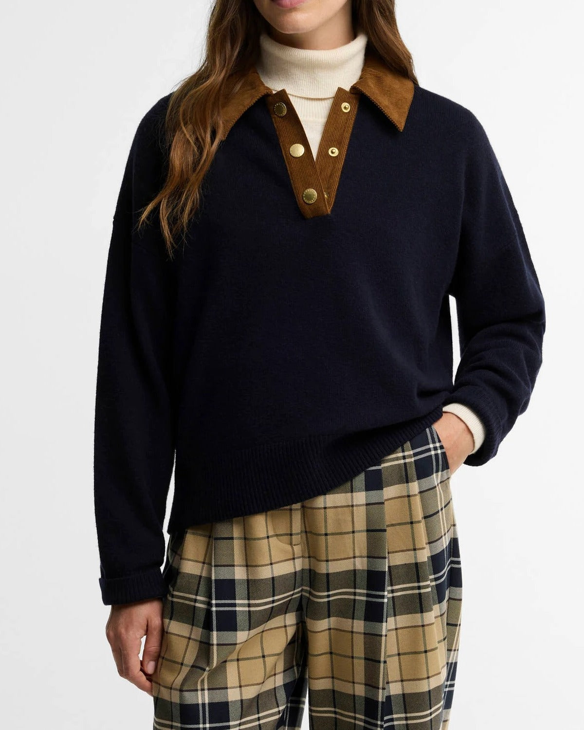 Barbour Ravenshill LKN1793 Maglione Donna Lana Navy