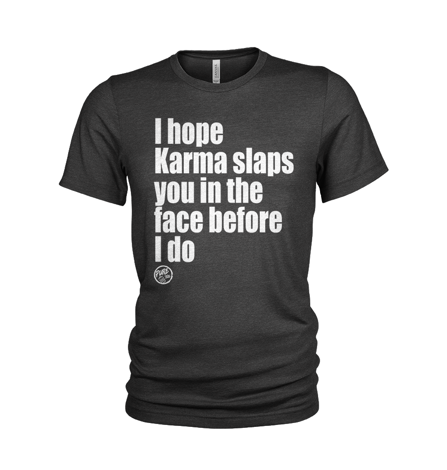 Pure Trash Karma Slaps maglietta uomo nero triblend