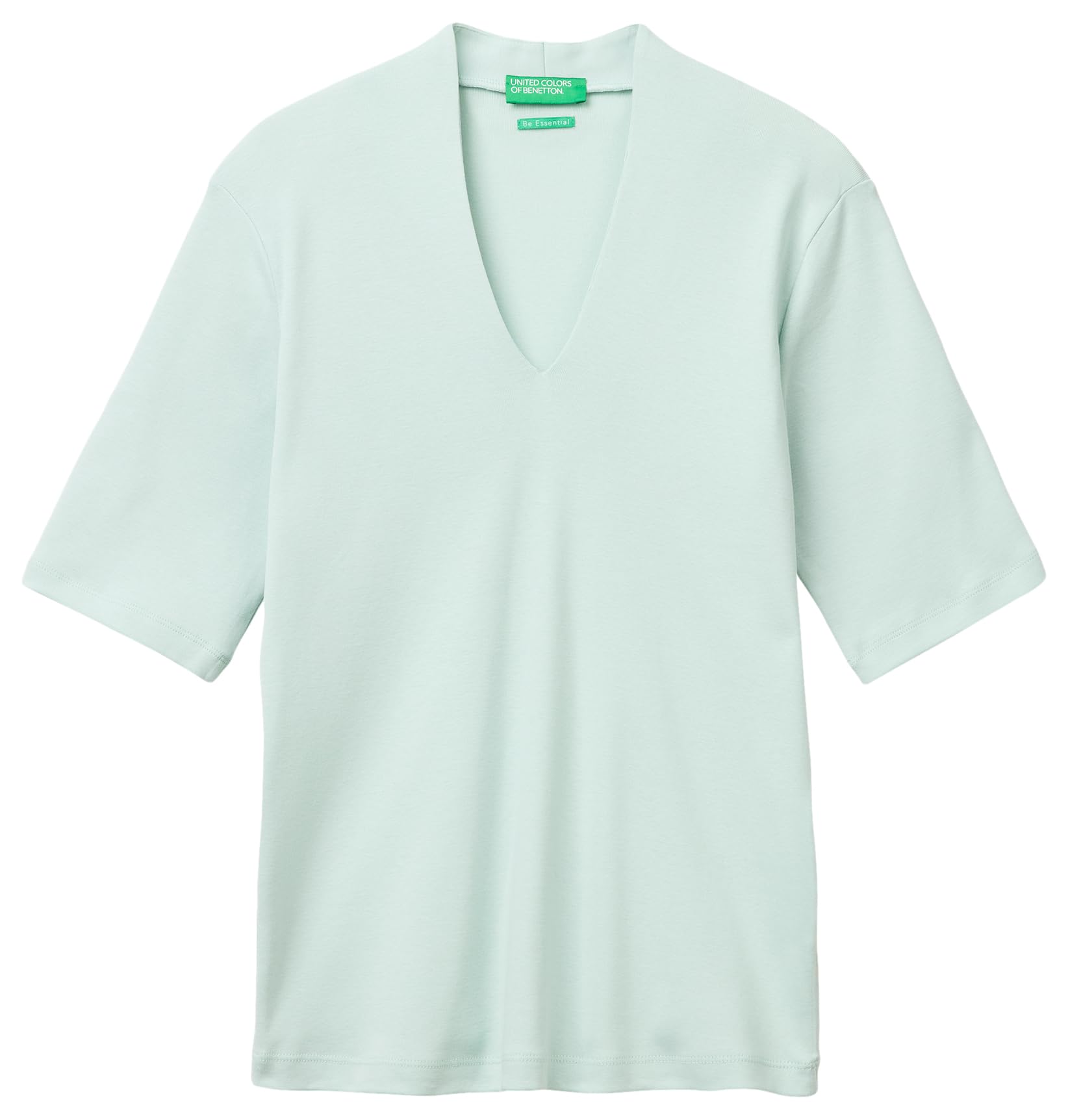 Benetton Maglia Donna Scollo Goccia Slim 3/4
