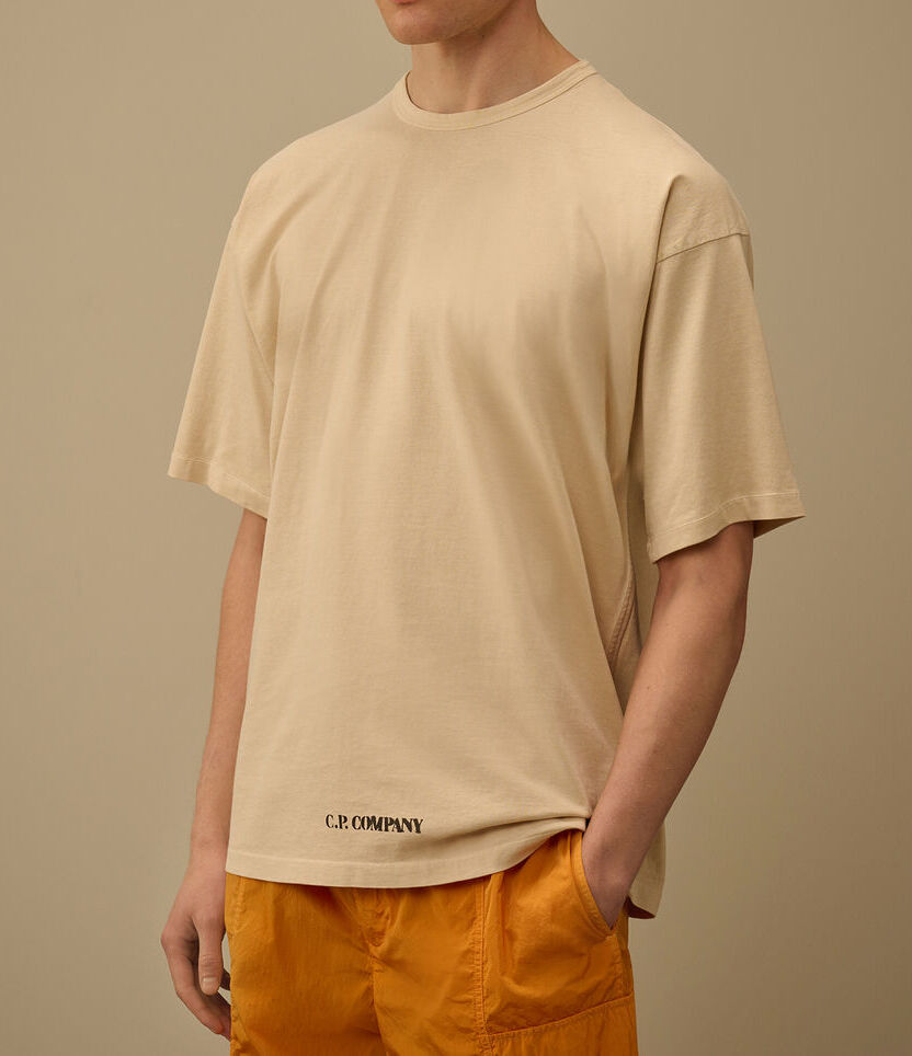 C.P. Company 20CMTS213A006057O T-shirt uomo Frozen Dew White
