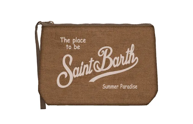 MC2 Saint Barth Aline Linen pochette lino marrone