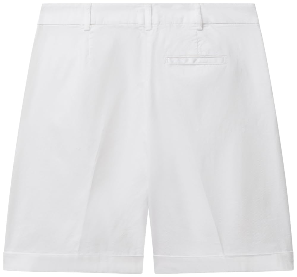 Benetton 4CDRD901W Bermuda Donna Bianco 36 Cotone