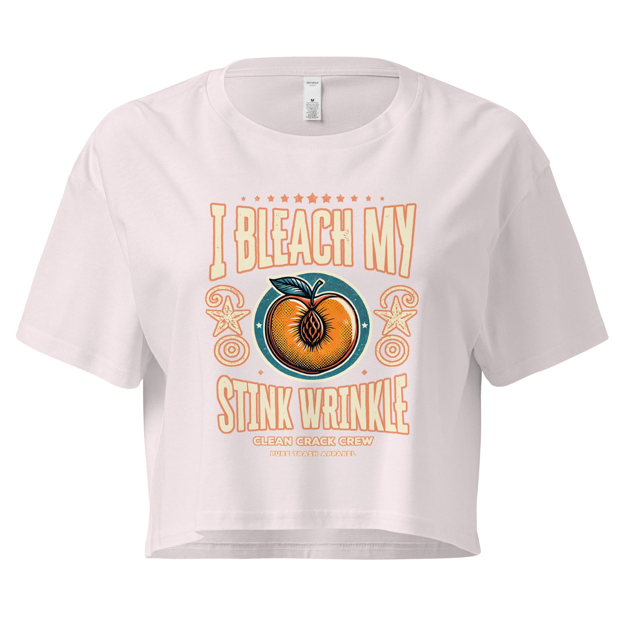 Pure Trash I Bleach My Stink Wrinkle Crop top donna nero