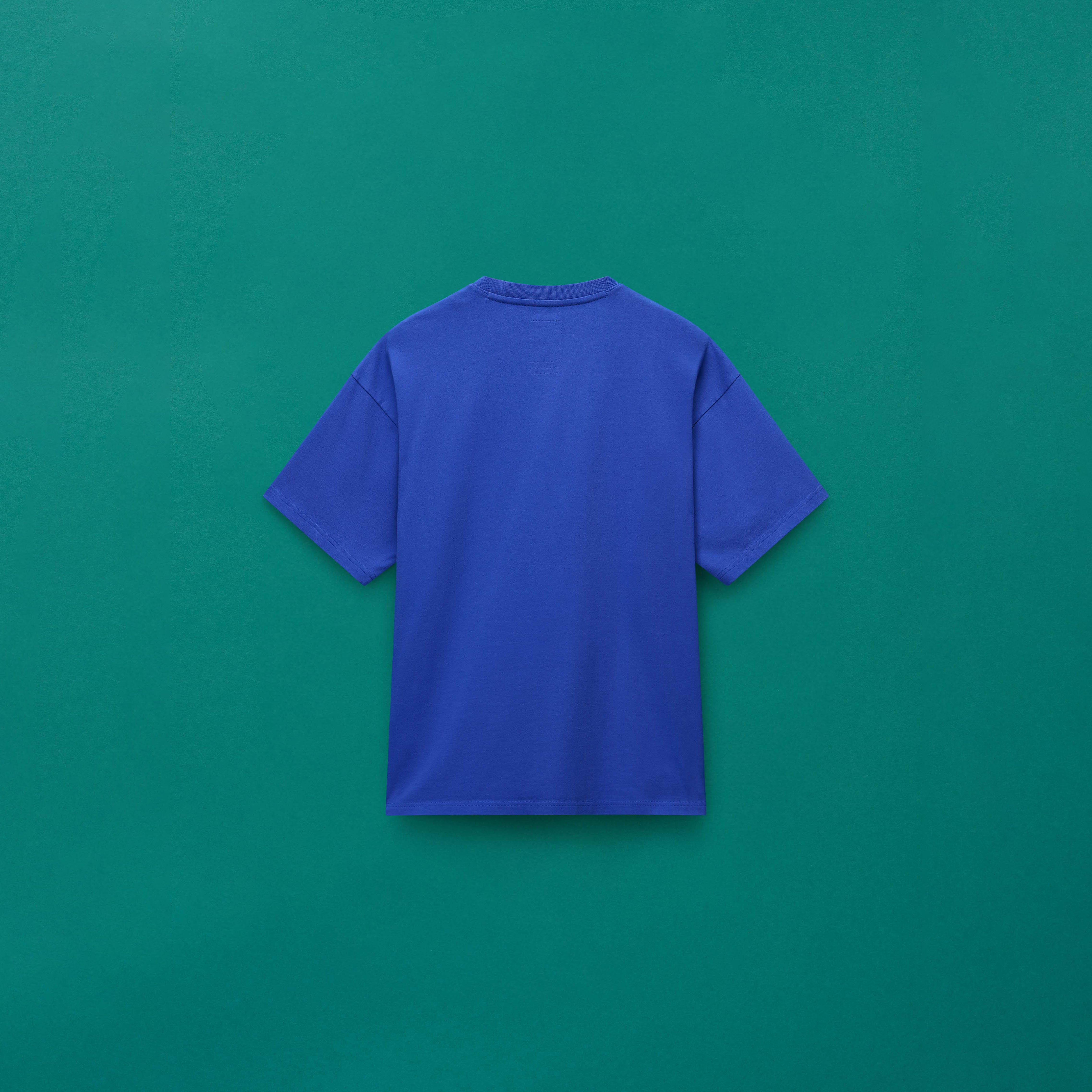 Martine Rose Ocelot T-Shirt blu Dazzling Blue cotone oversize