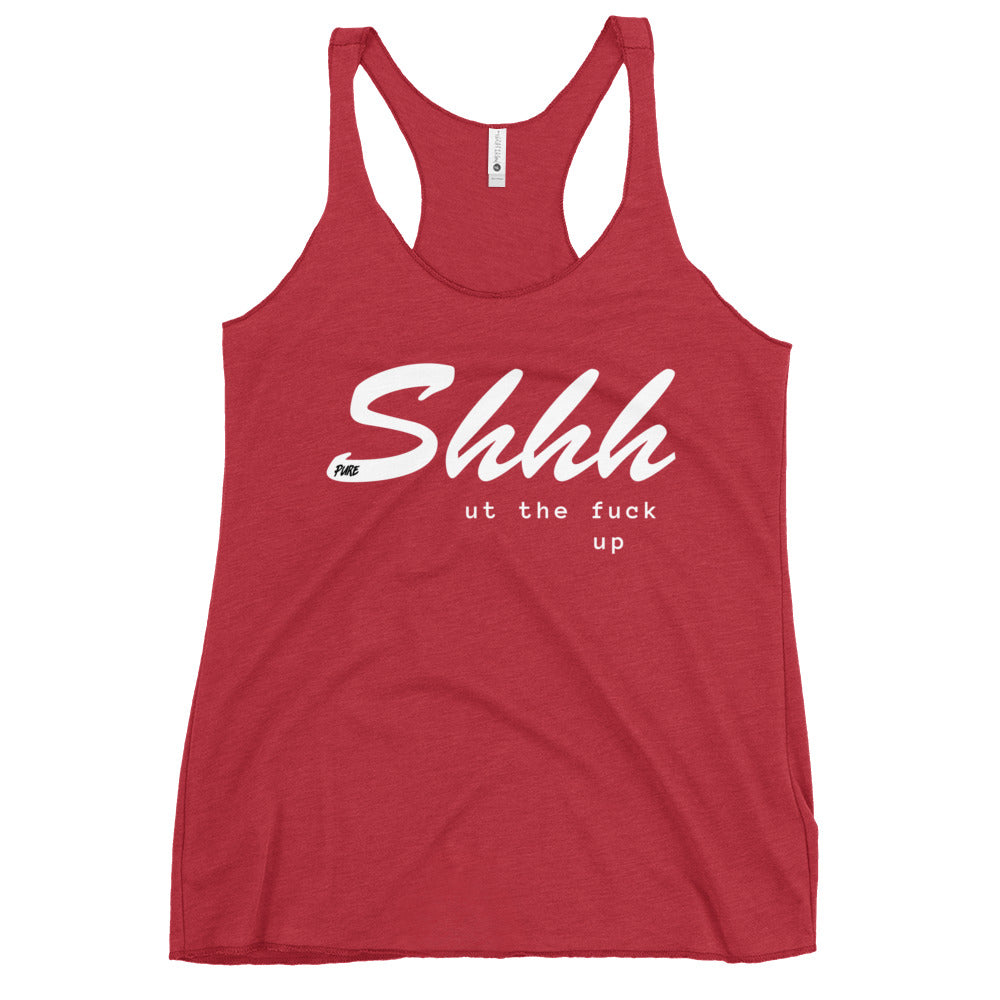 Pure Trash Shhhut canotta donna racerback nera S