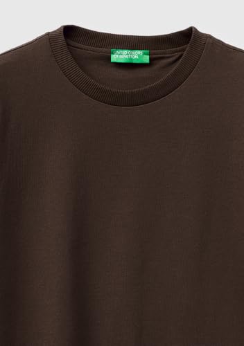 Benetton T-Shirt Jersone Boxy Manica al Gomito