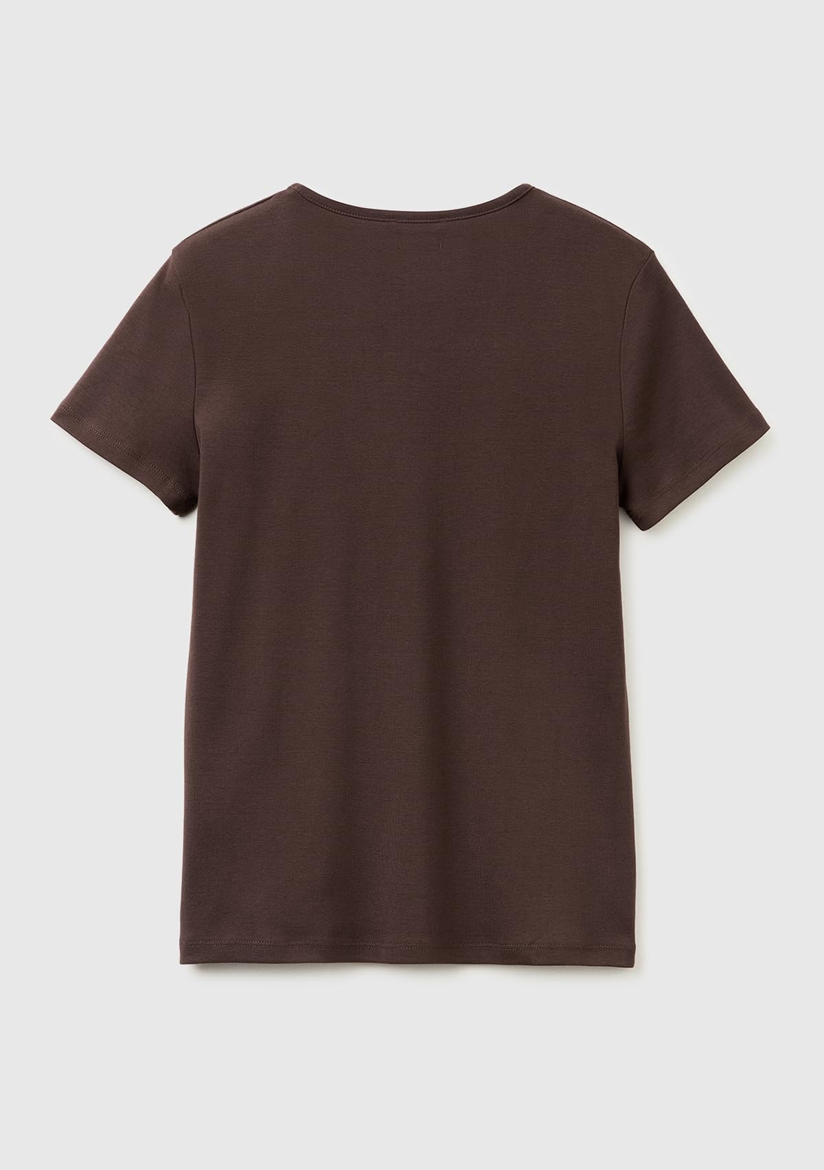 Benetton 3ga8d4029 T-shirt donna marrone XXS scollo V