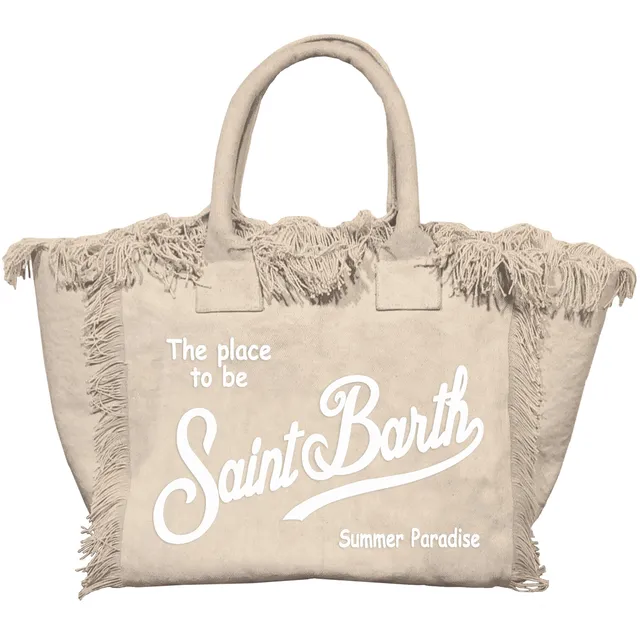 MC2 Saint Barth Vanity 00102L Borsa Beige Canvas Cotone