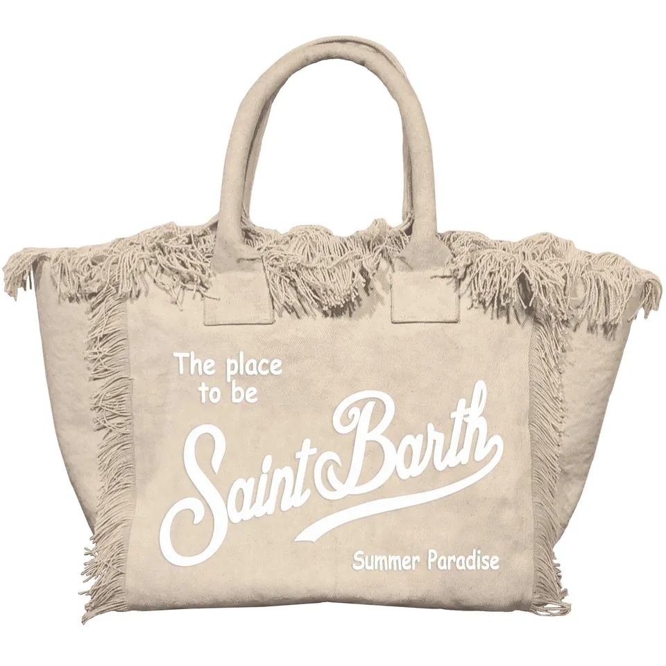 MC2 Saint Barth Vanity 00102L Borsa Beige Canvas Cotone