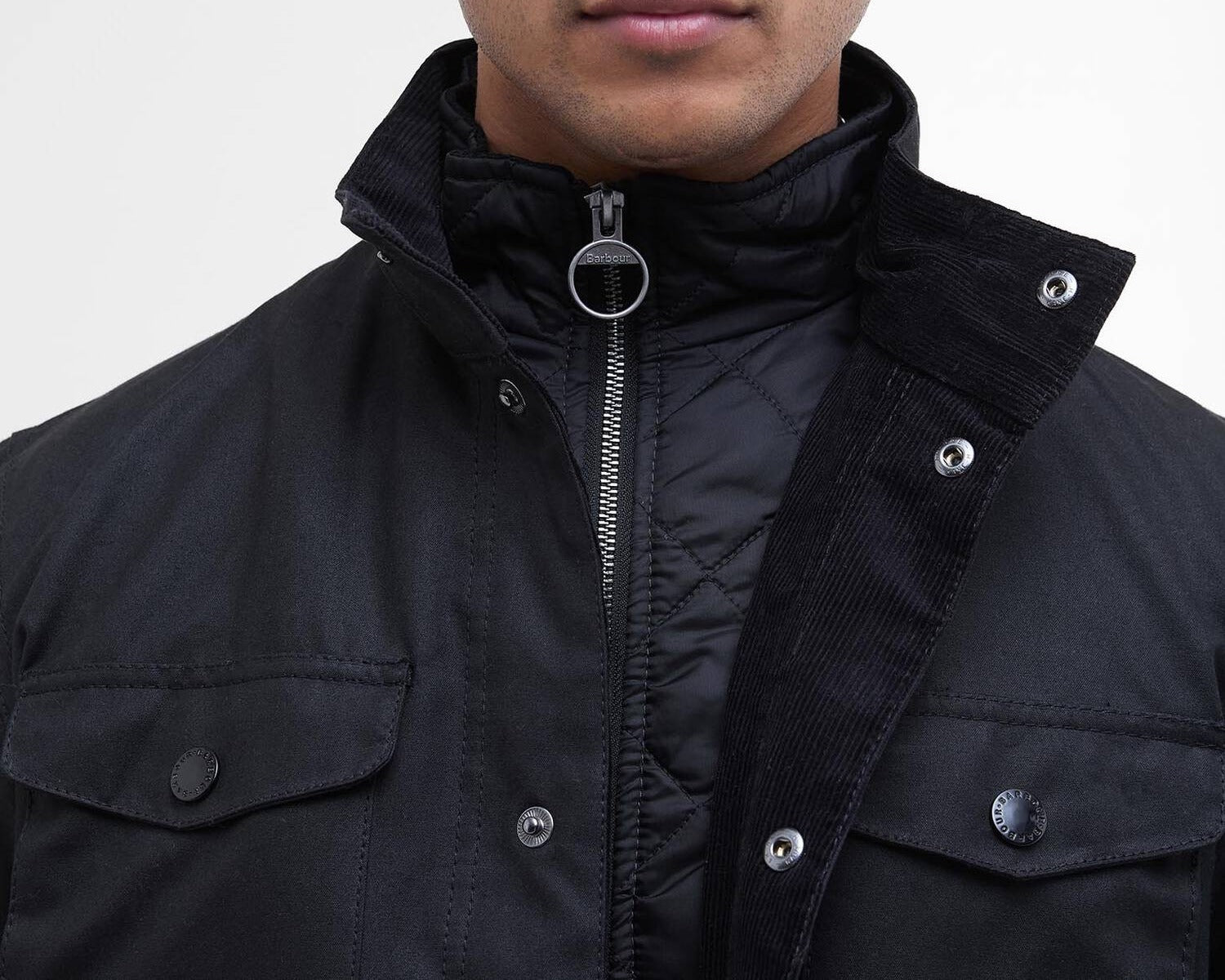 Barbour Ogston Wax MWX0700 Giacca Uomo Nera Black