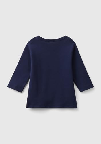Benetton 3I9WA1057 t-shirt bimbo manica lunga girocollo cotone