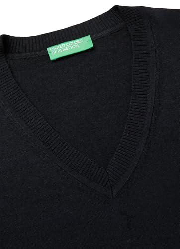 Benetton Maglieria 1y6sd403o maglia scollo V nera XXS