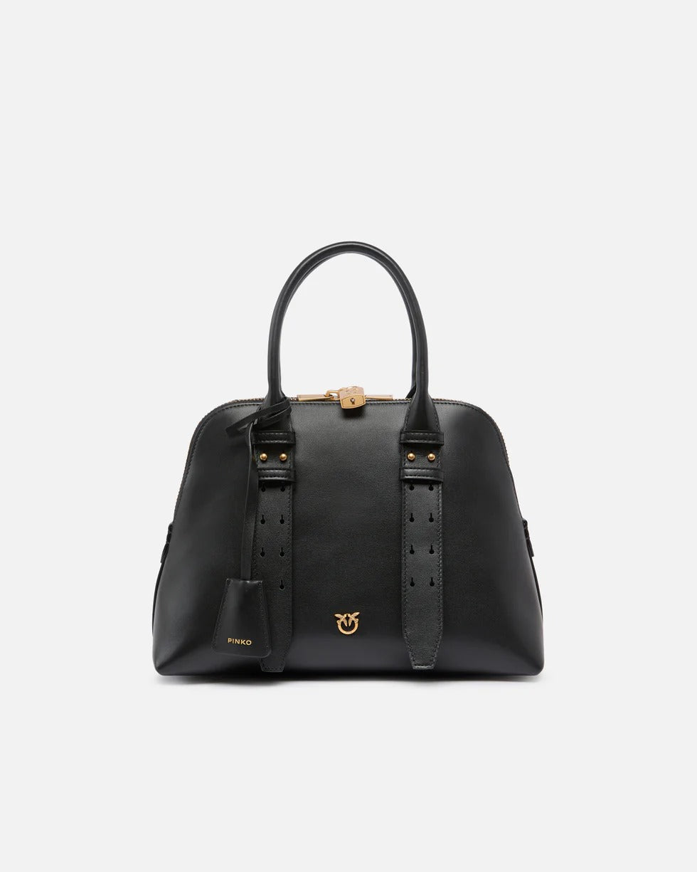 Pinko 105906 A0Q0 Escape Bowling Medium borsa nero antique gold