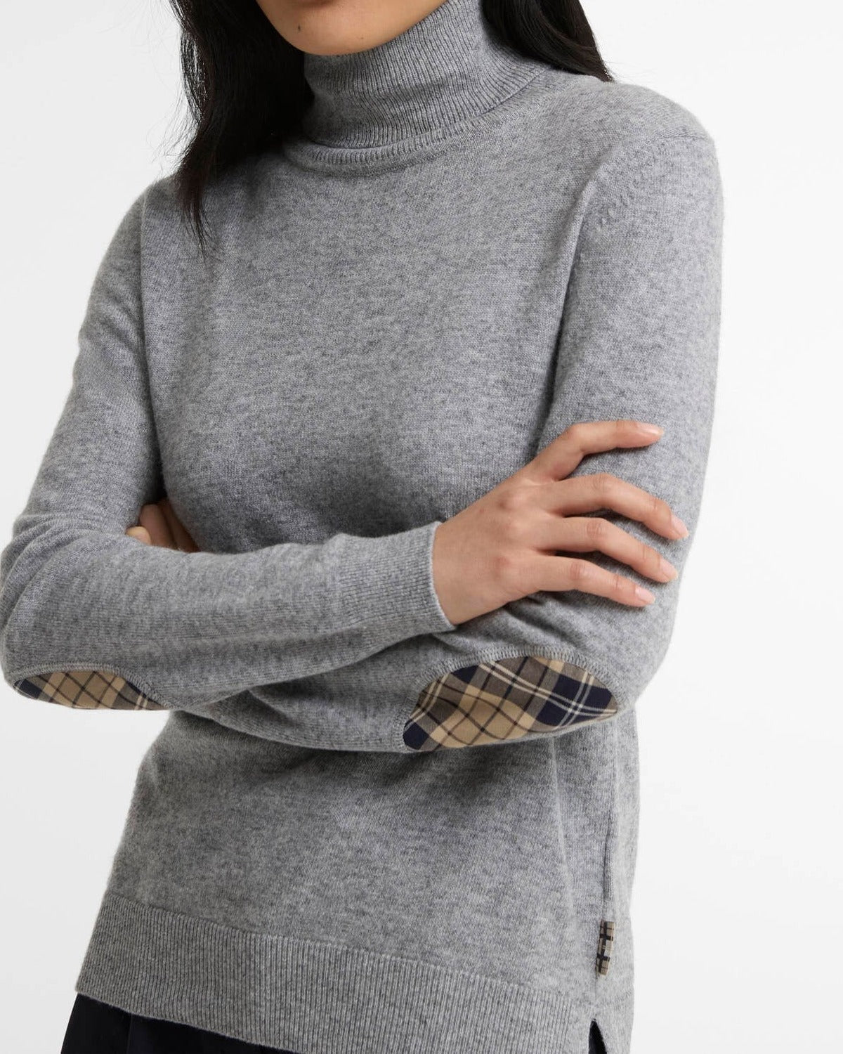 Barbour Pendle LKN1077 Maglia Dolcevita Grey Marl Lana