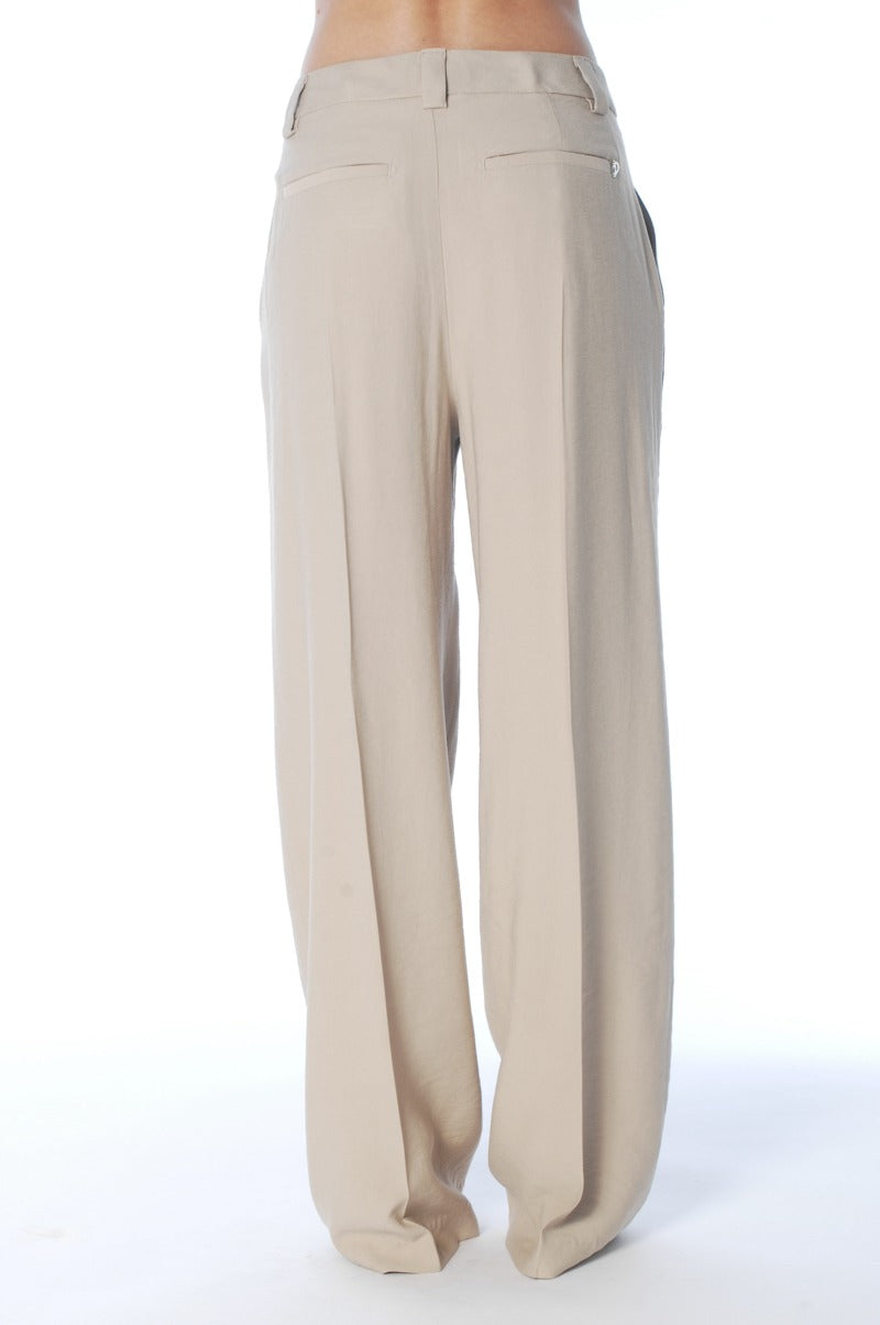 Dondup Abby DP883 IF0049D Pantaloni Lievito Wide Leg Donna
