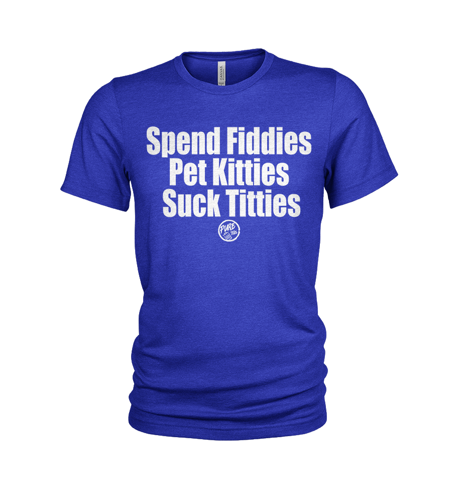 Pure Trash Spend Fiddies maglietta uomo nero triblend