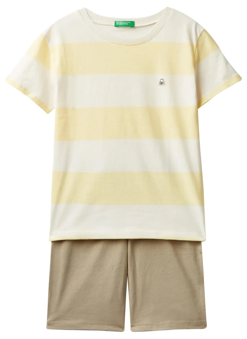 Benetton Intimo Pigiama Bimbo T-Shirt Short Multicolor M
