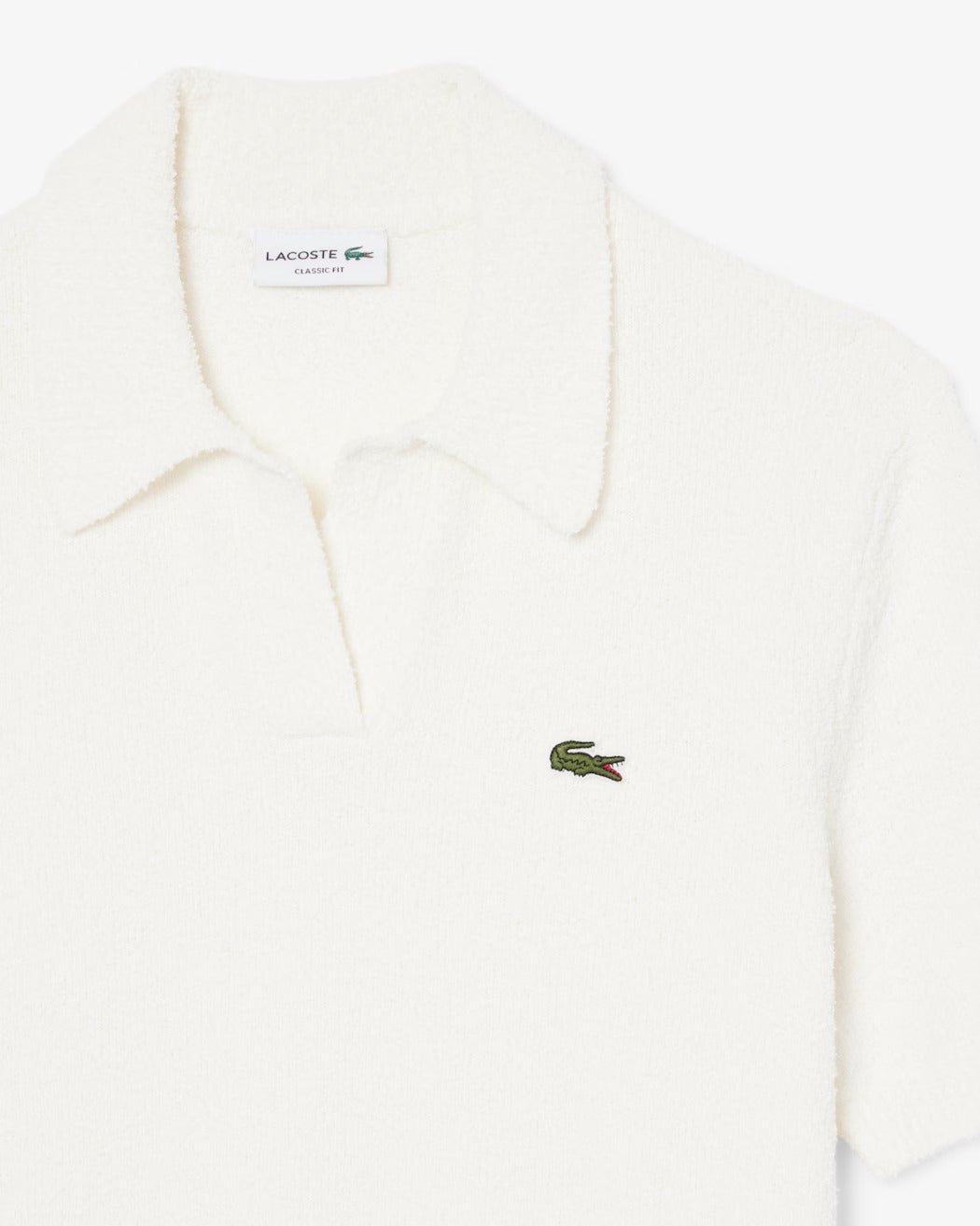 Lacoste AH0618 polo bianco bouclé cotone classic fit