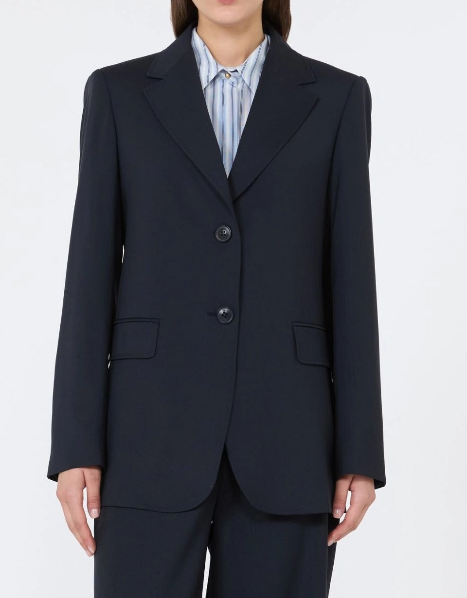 Max Mara Studio Assenzi MSTASSENZI008 blazer donna Blu lana