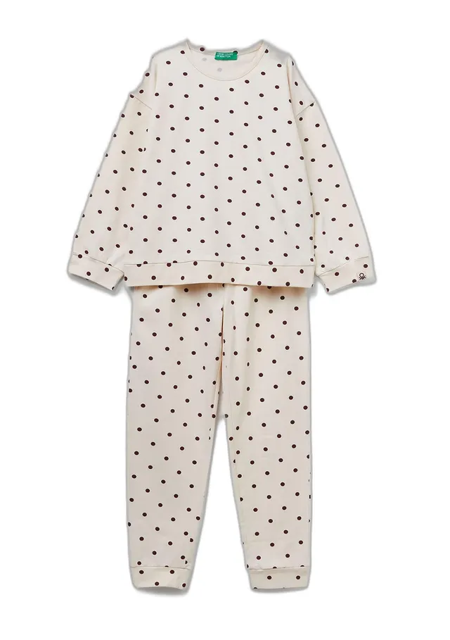 Benetton 3ZMB0P093 pigiama bambina cotone taglia XS fantasia