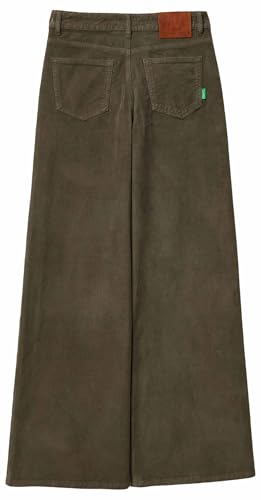 Benetton pantalone velluto donna wide fit 1000 righe