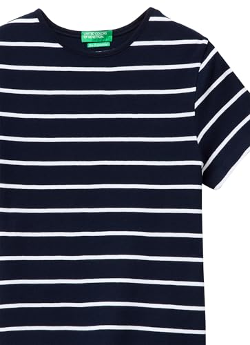 Benetton 339pd10bx T-shirt Donna blu slim fit