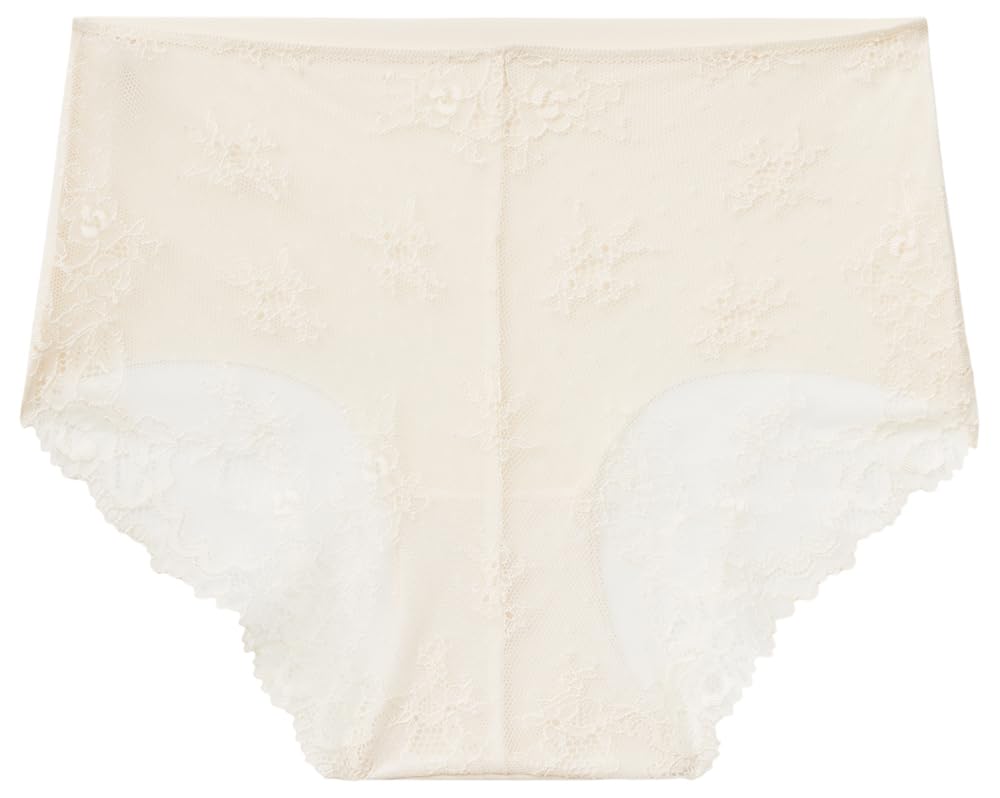 Benetton Culotte 3LEG1S02I Microfibra Beige Pizzo Donna XS